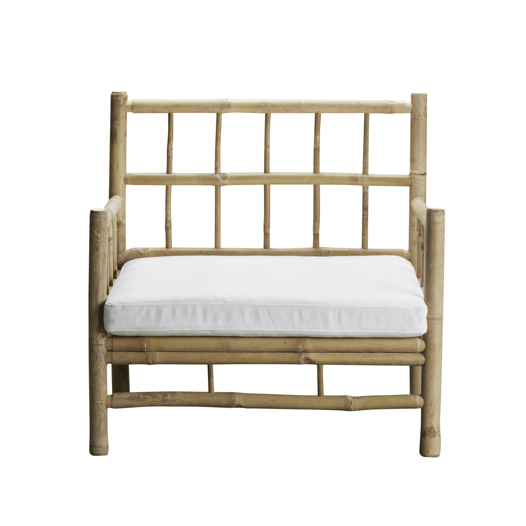 Produktbillede af TINE K HOME BAMBUS LOUNGE STOL HVID HYNDE 76 i premium kvalitet