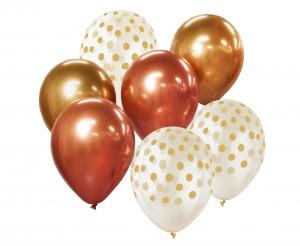 Produktbillede af Ballonbuket Guld Kobber 7 Stk på tilbud i brug