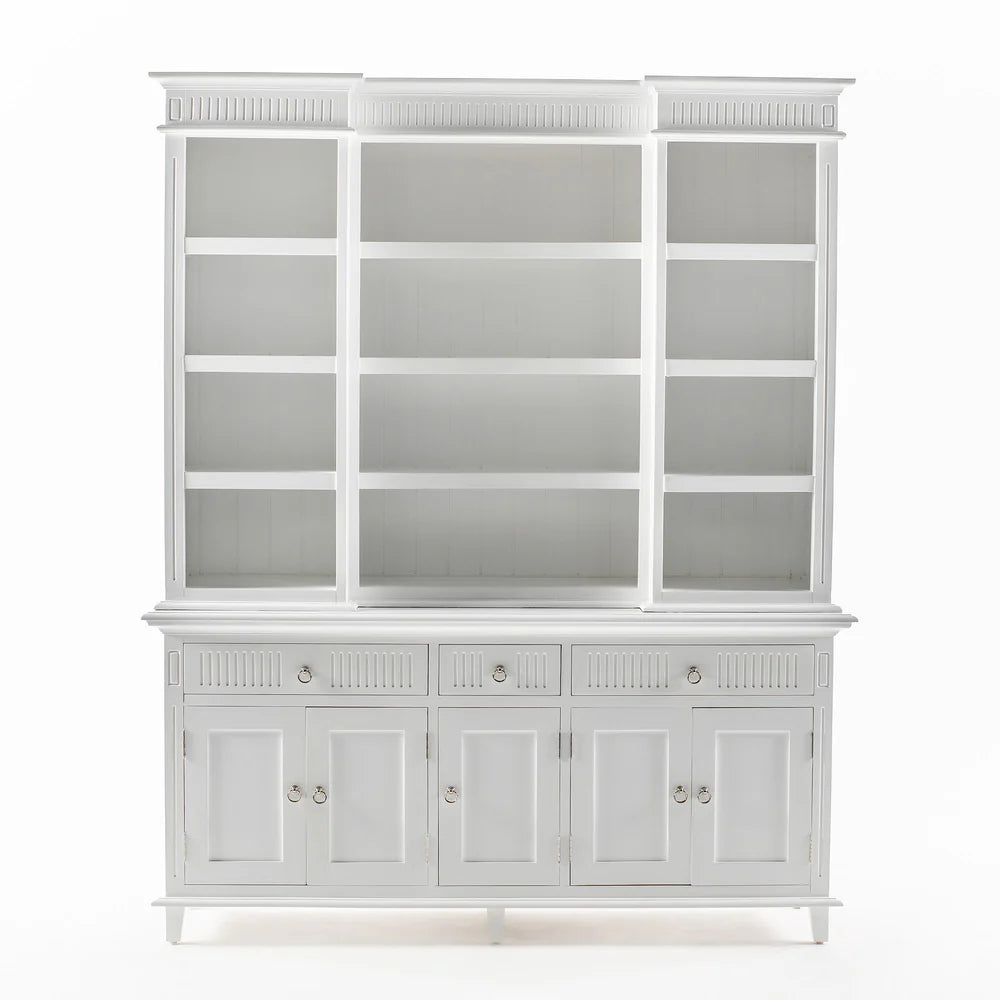 Produktbillede af NOVASOLO SKANSEN KLASSISK HVID KØKKENREOL MED 5 LÅGER 3 SKUFFER 180 i premium kvalitet