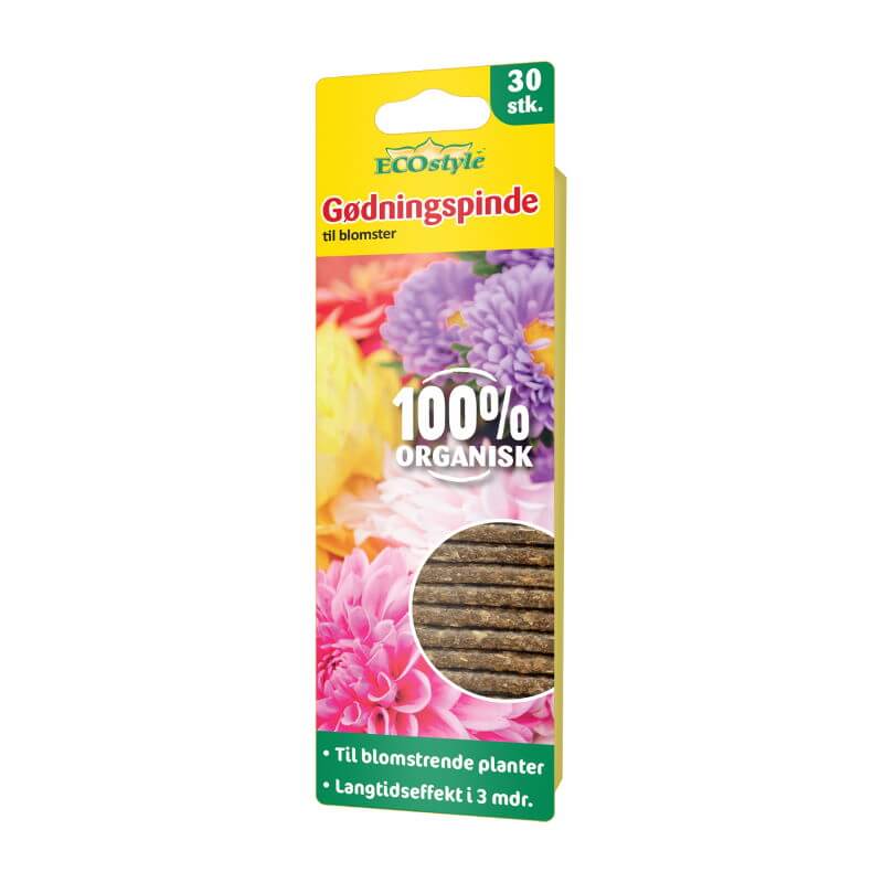 Gødningspinde til blomster 30 stk ECOstyle