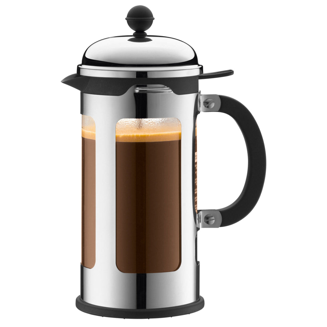 Bodum Bodum Chambord stempelkande, 8 kopper, krom – frontbillede (Stempelkande)