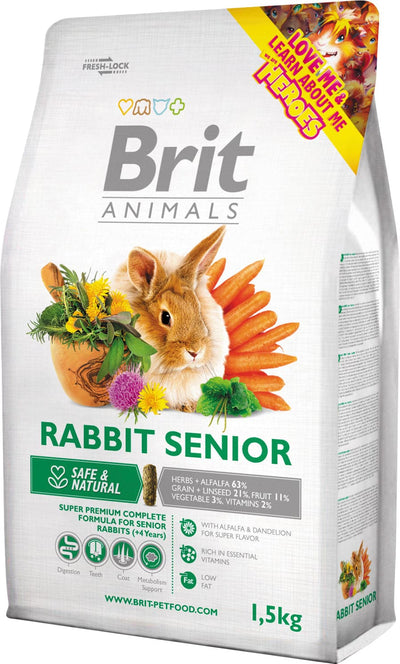Brit - Kanin foder - senior Complete - 1,5 kg ❤ Kæmpe udvalg i Brit ❤ Billig fragt og hurtig levering 2 - 5 hverdage - Varenummer: BGH-47763594084682 / Ean: '8595602504855 på lager - Udsalg på Best selling products Spar op til 61% - Over 1324 kendte brands på udsalg
