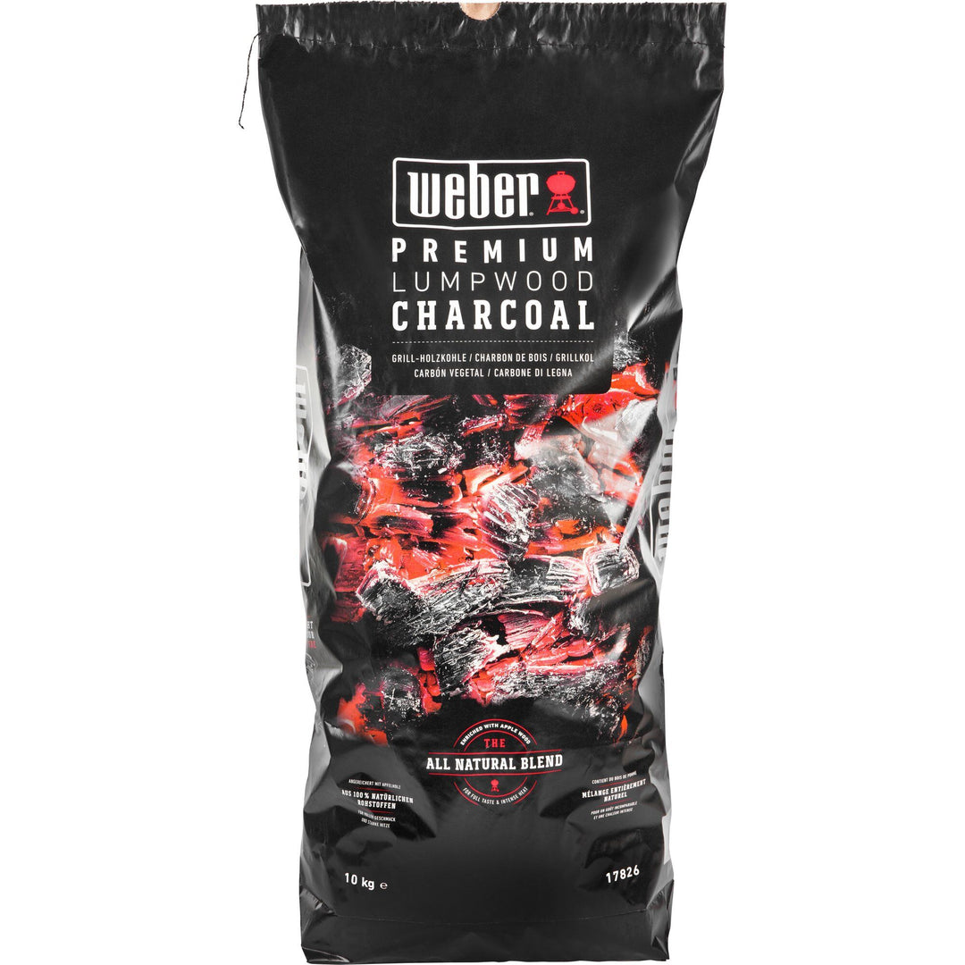 Weber Weber Trækul med 30% æbletræ 10kg ❤ frontbillede (Kul)