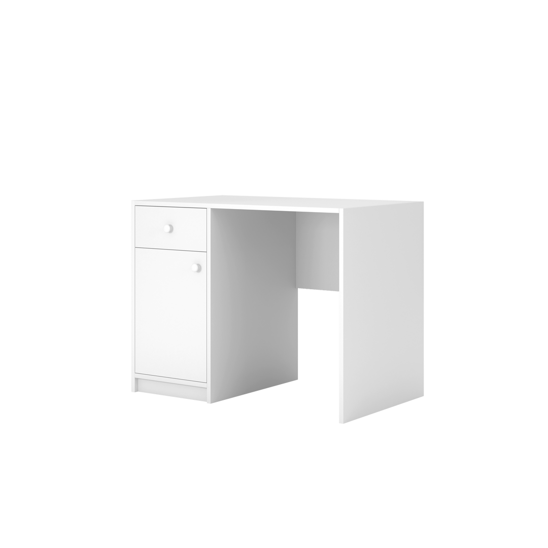 Babydreams børneskrivebord m. 1 låge og 1 skuffe hvid laminat 100x60