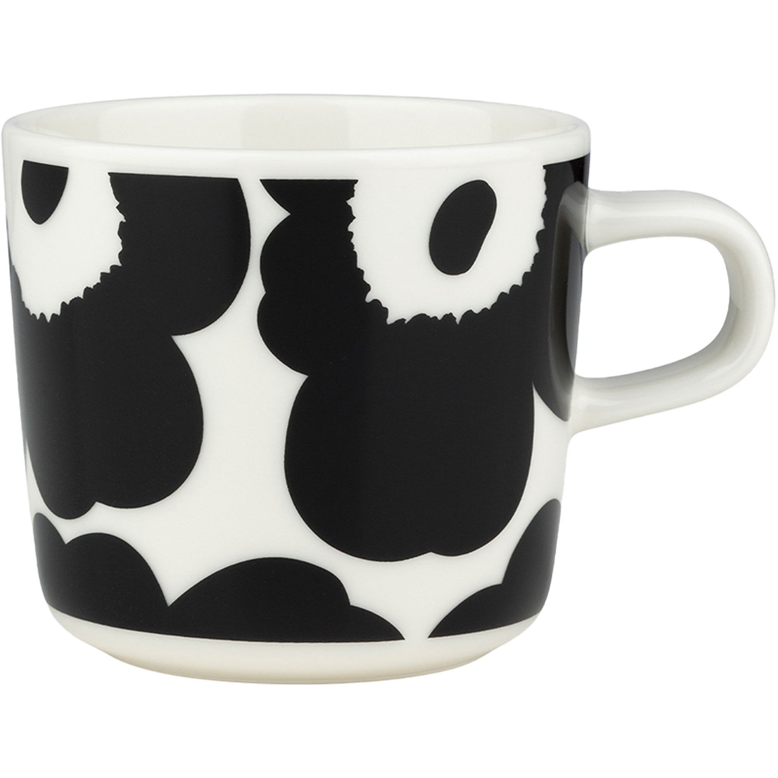 Marimekko Marimekko Unikko kaffekop 2 dl, sort/hvid – billede i brug (Kaffekopper)