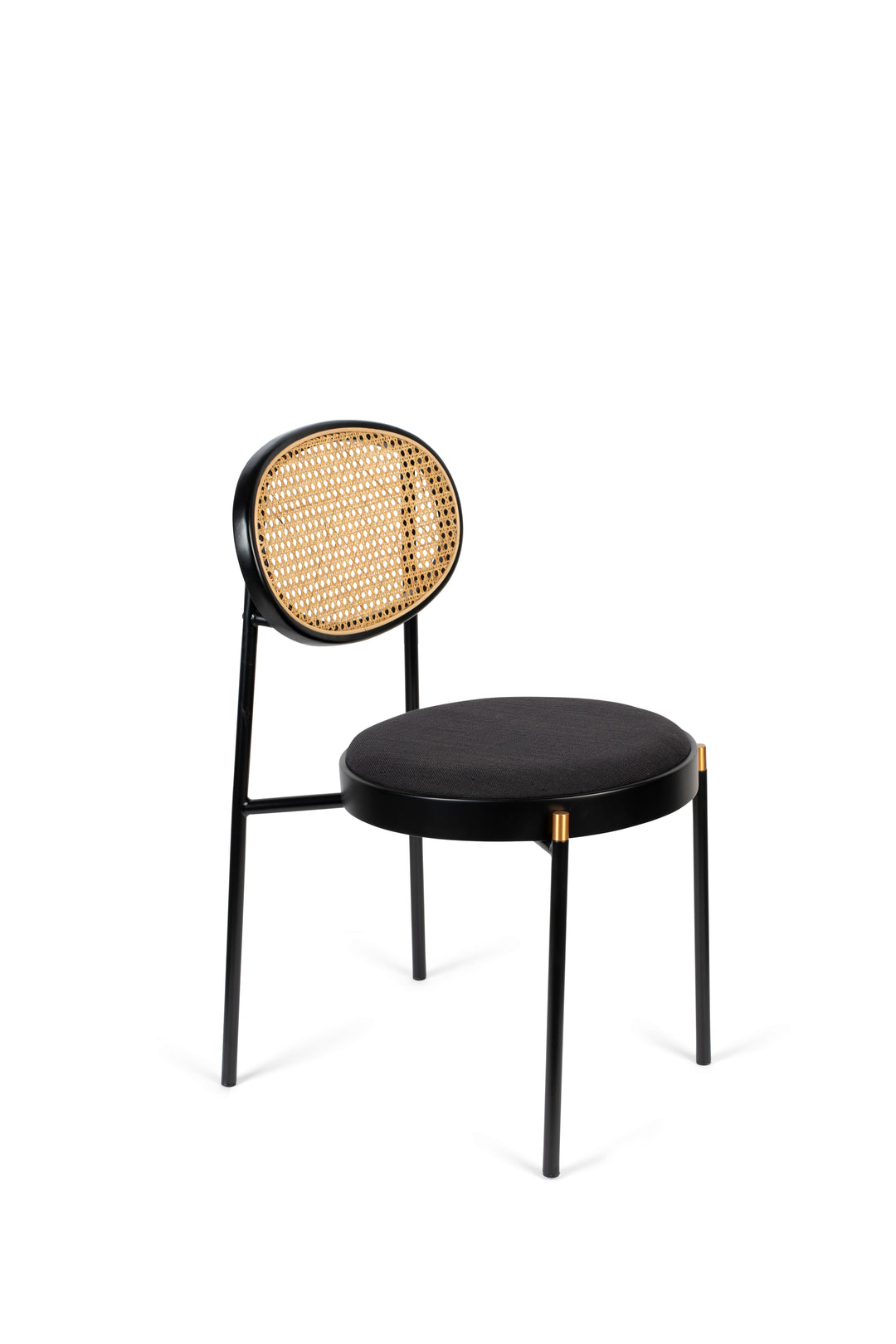 BOLD MONKEY Don't Stop The Webbing spisebordsstol natur rattan sort bøgetræ polyester og jern