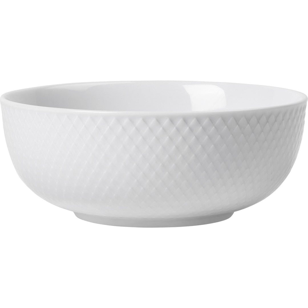 Lyngby porcelæn Lyngby porcelæn Rhombe skål Ø15.5 cm, hvid ❤ vinkelbillede (Skål)