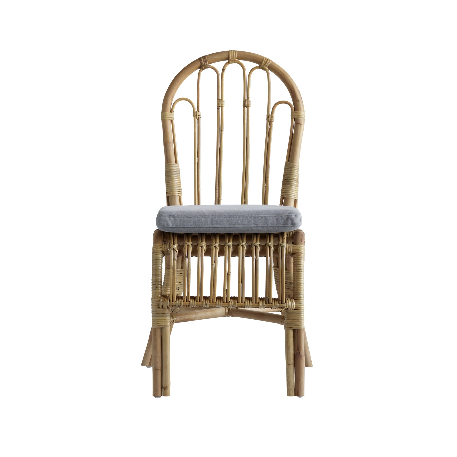 Produktbillede af TINE K HOME STOL RATTAN INKL HYNDE GRÅ 94 i premium kvalitet