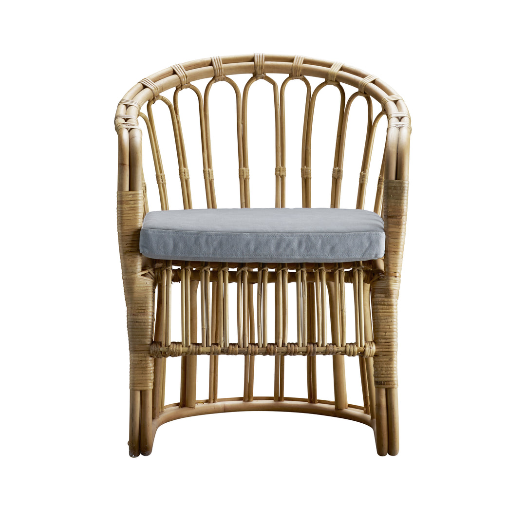 Produktbillede af TINE K HOME STOL RATTAN INKL HYNDE GRÅ 85 i premium kvalitet