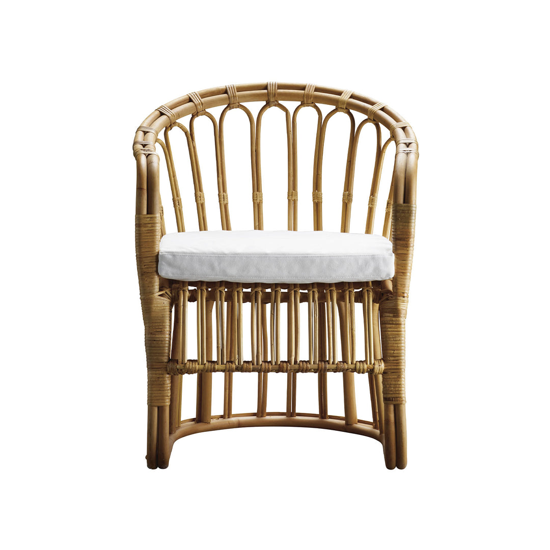 Produktbillede af TINE K HOME STOL RATTAN INKL HYNDE HVID 85 i premium kvalitet