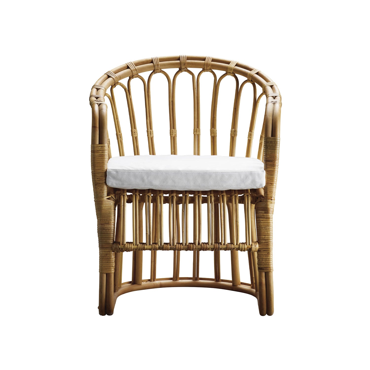Produktbillede af TINE K HOME STOL RATTAN INKL HYNDE HVID 85 i premium kvalitet