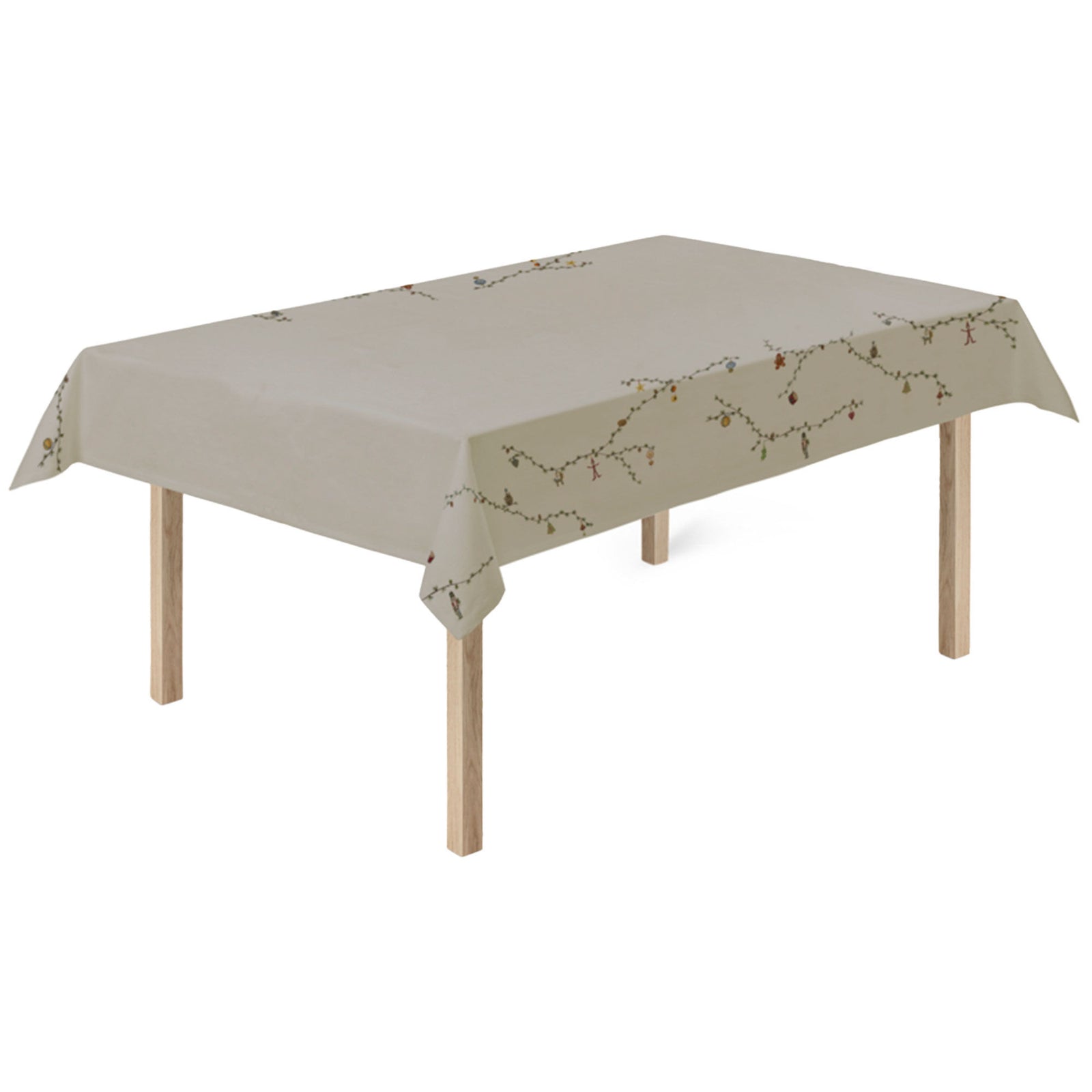 Kähler Kähler Hammershøi Juledug 150 320 cm, sand ❤ vinkelbillede (Dug)