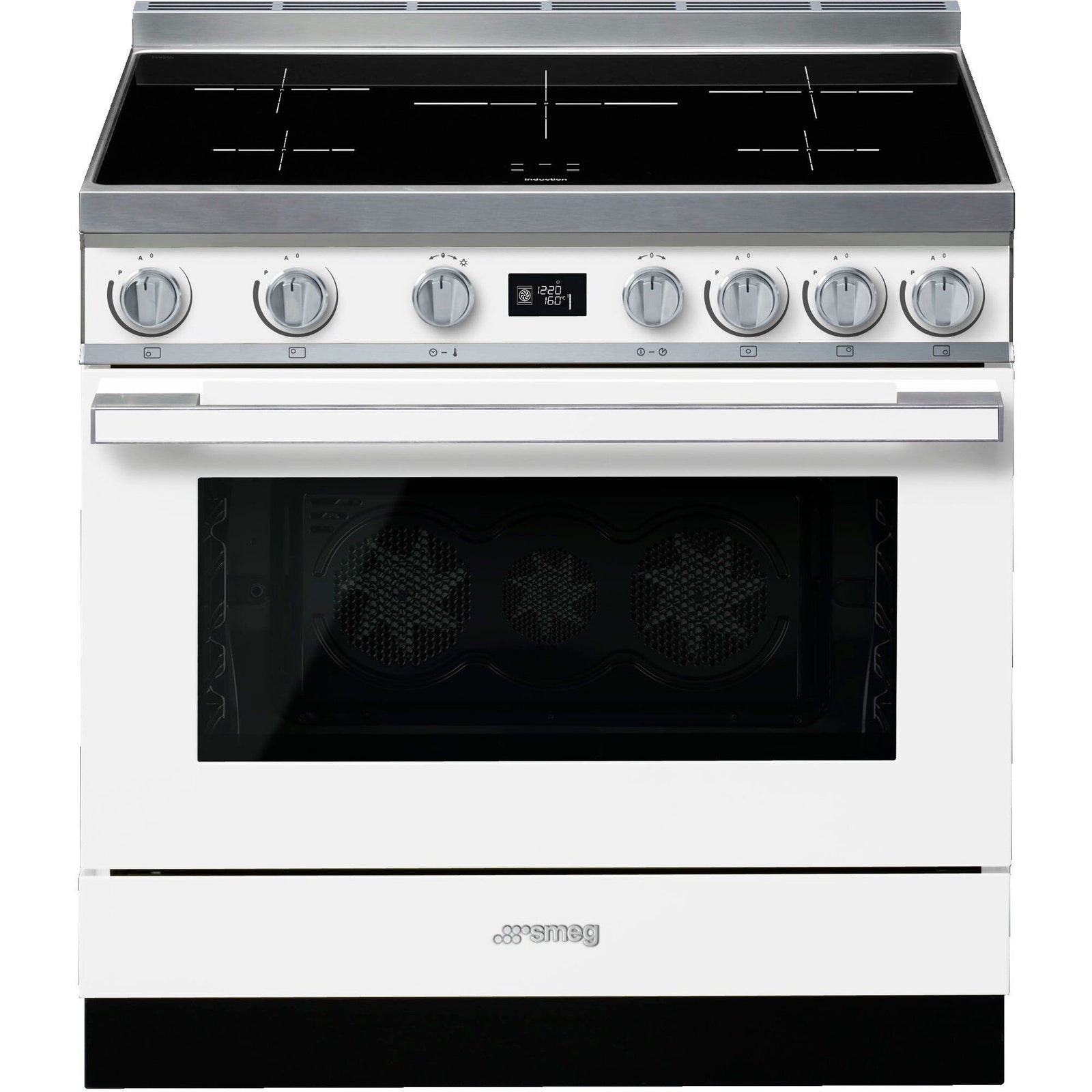 Smeg Smeg CPF9IPWH Portofino induktionskomfur, hvid – vinkelbillede (Induktionskomfur)