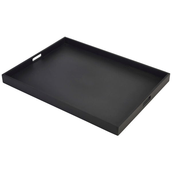 Produktbillede af Solid Black Butlers Tray 64 x 48 x 4.5cm på tilbud – premium kvalitet og detaljer
