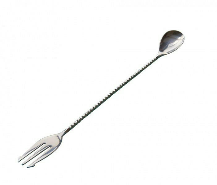 Produktbillede af Cocktail Ske Med Gaffel Rustfrit Stål Mezclar på tilbud i premium kvalitet