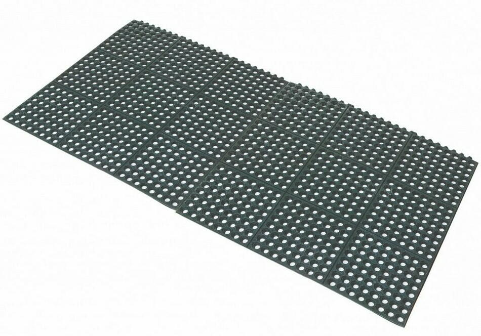 Produktbillede af Gulvmåtte Gummi Interlocking på tilbud i premium kvalitet