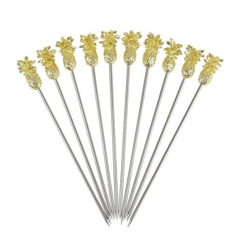 Ananas Garnish Drinkspind Pk10 Guld ❤ Kæmpe udvalg i Beaumont ❤ Billig fragt og hurtig levering 2 - 5 hverdage - Varenummer: BAR-13567 / Ean: &