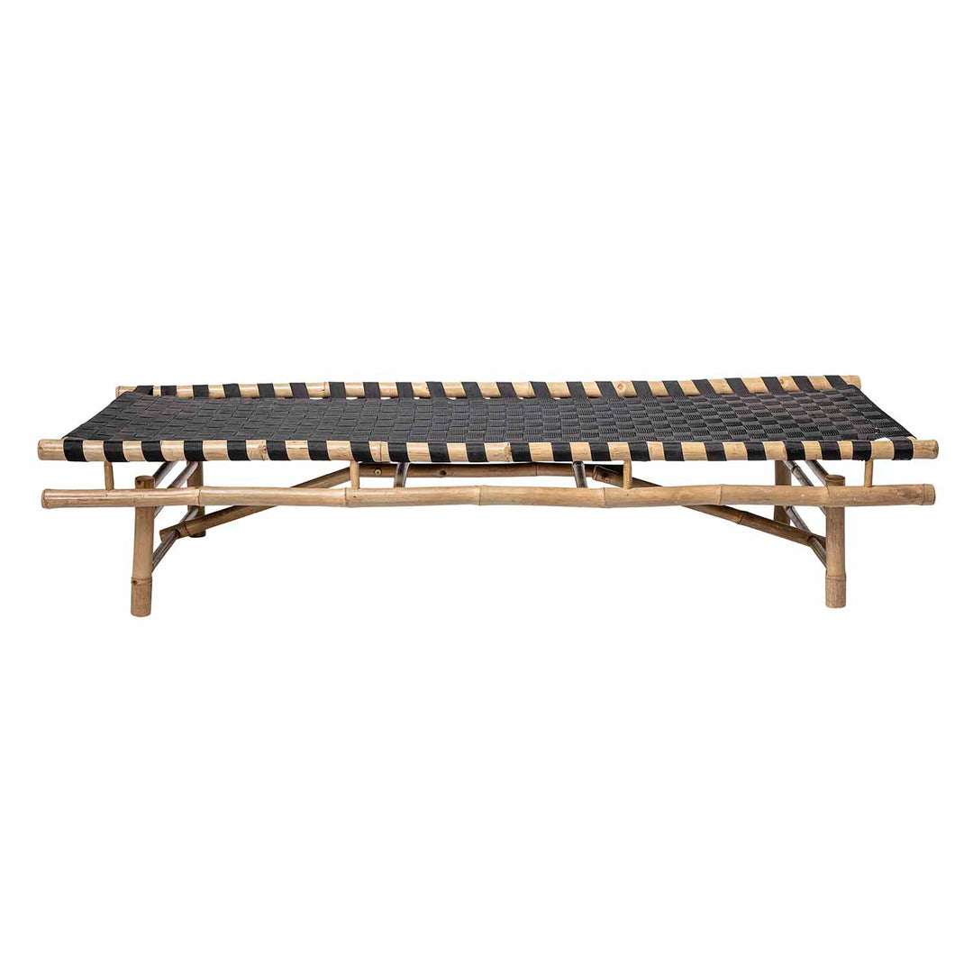 BLOOMINGVILLE Vida daybed foldbar natur bambus og sort polyester 190x70