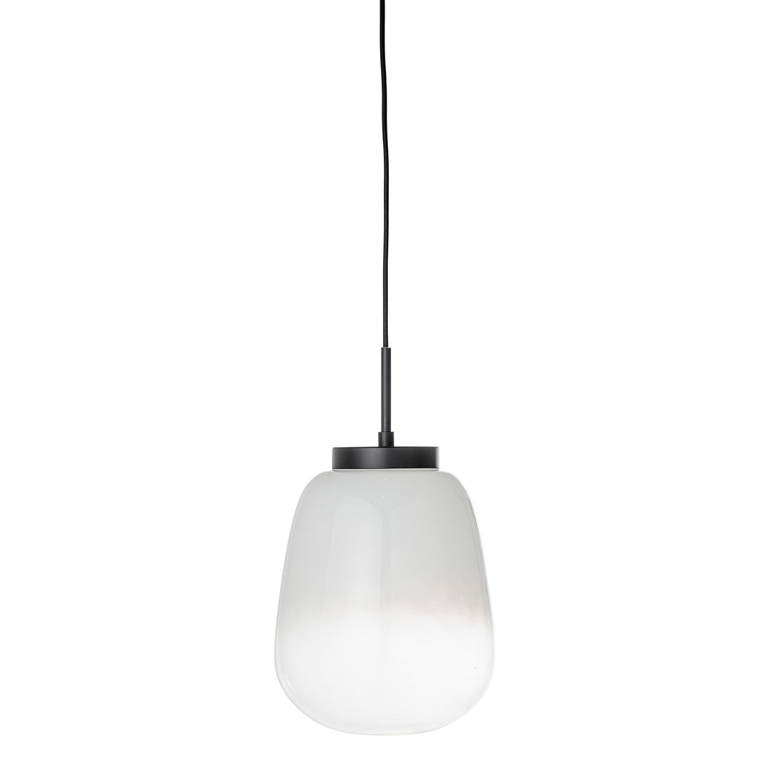 Produktbillede af BLOOMINGVILLE Ece pendel loftslampe rund hvidt glas Ø 25 i premium kvalitet
