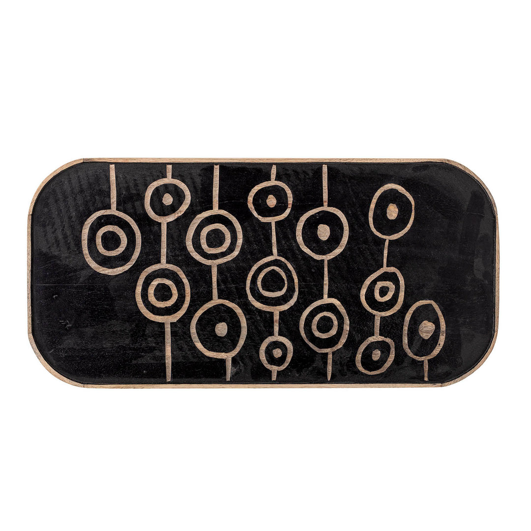 CREATIVE COLLECTION Lat bakke natur og sort mangotræ