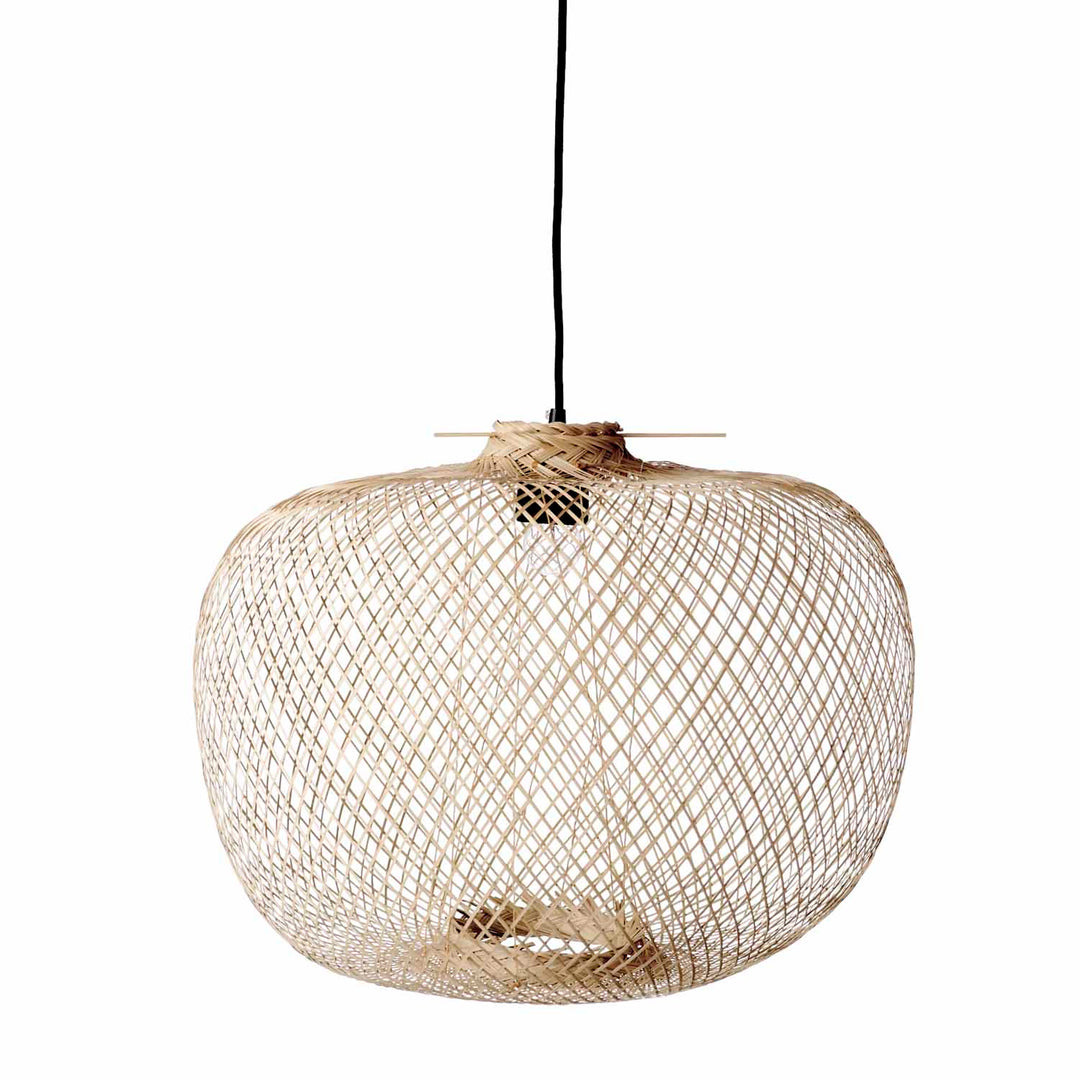 Produktbillede af BLOOMINGVILLE Rodi pendel loftslampe rund natur bambus Ø 42 i premium kvalitet