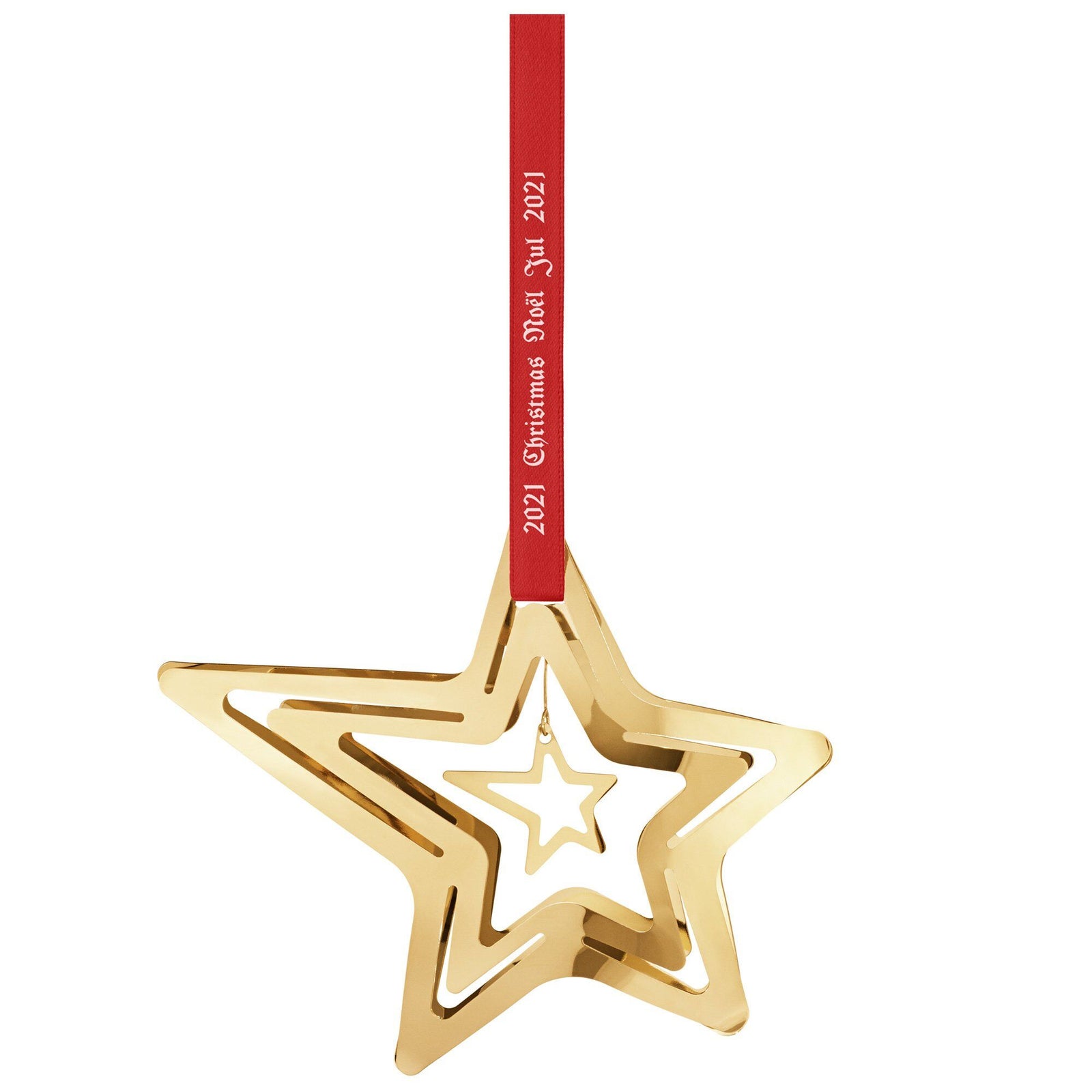Georg jensen Georg jensen 2021 julestjerneskud, guld – detaljebillede (Julepynt)