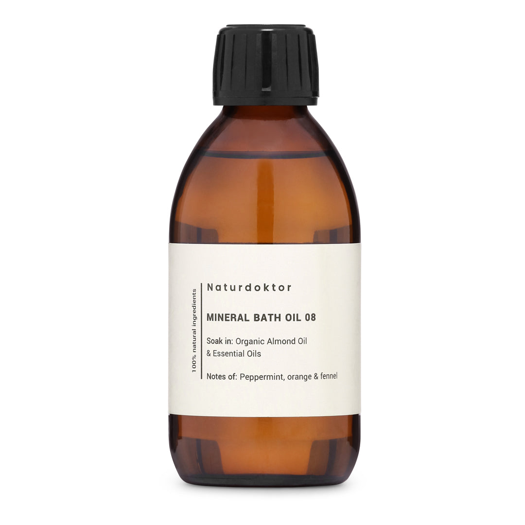 Produktbillede af Naturdoktor badeolie Pebermynte Appelsin & Fennikel på tilbud i høj kvalitet