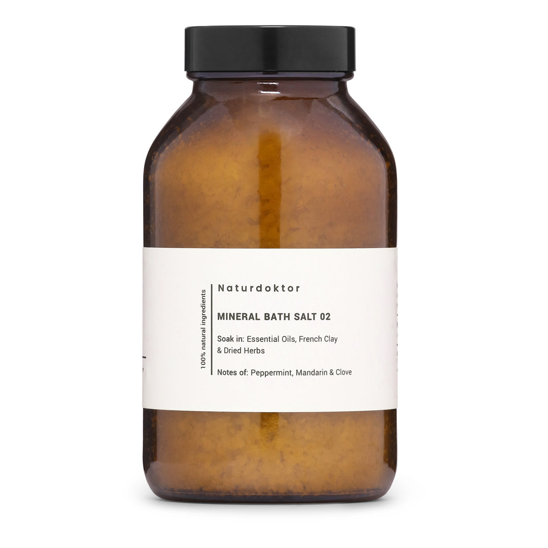 Produktbillede af Naturdoktor badesalt 02 Mineral badesalt Pebermynte Mandarin & kryddernellike 500g på tilbud i høj kvalitet