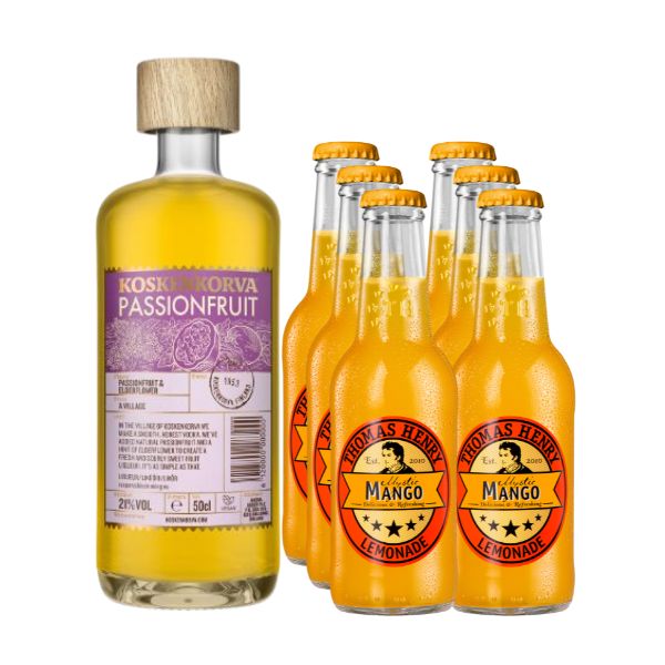 Produktbillede af Passion & Mango Månedens Cocktail Drinkspakke på tilbud – premium kvalitet og detaljer