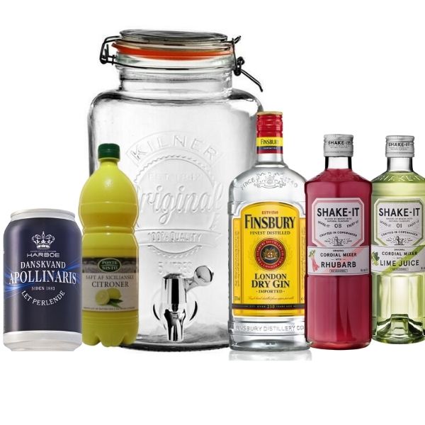 Produktbillede af Rhubarb Collins Dispenser Drinkspakke på tilbud i premium kvalitet