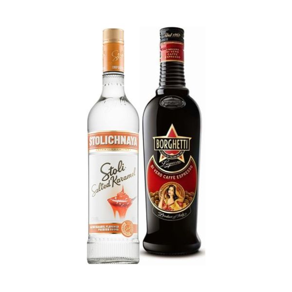 Produktbillede af Salted Caramel Espresso Martini Drinkspakke på tilbud – premium kvalitet og detaljer