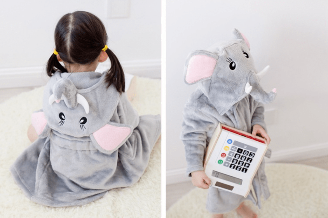 Produktbillede af Køb Badekåbe/morgenkåbe til børn m/hætte flere søde dyremodeller Bambi / 90 cm. på tilbud