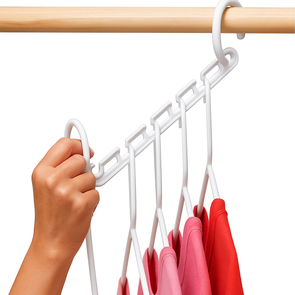 Produktbillede af Bøjle Organizer til 40 stk. beklædningsdele (Wonder Hanger 8 stk. i hver pakke) på tilbud