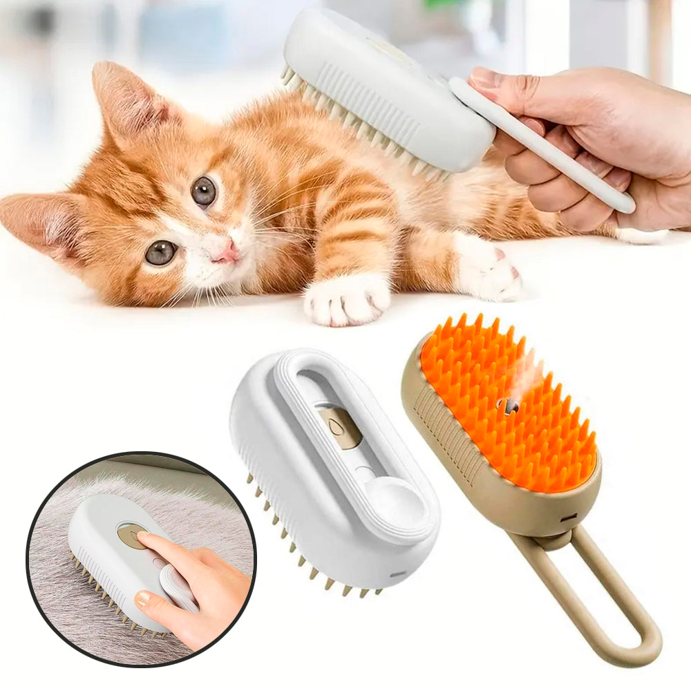 Produktbillede af Køb Damp Kæledyrs Børste 3-i-1 Hvid på tilbud