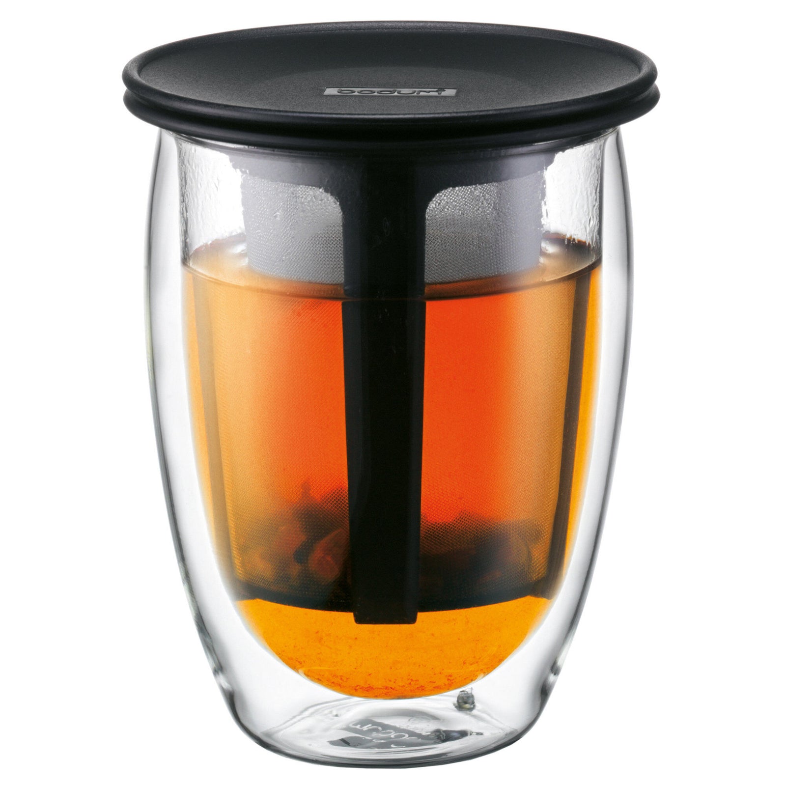Bodum Bodum Tea for One teglas med filter, 0,35 l, sort – frontbillede (Filter)