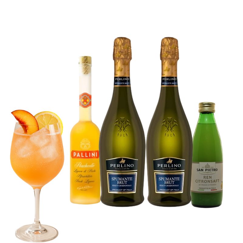 Produktbillede af Peachello Spritz Drinkspakke på tilbud – premium kvalitet og detaljer