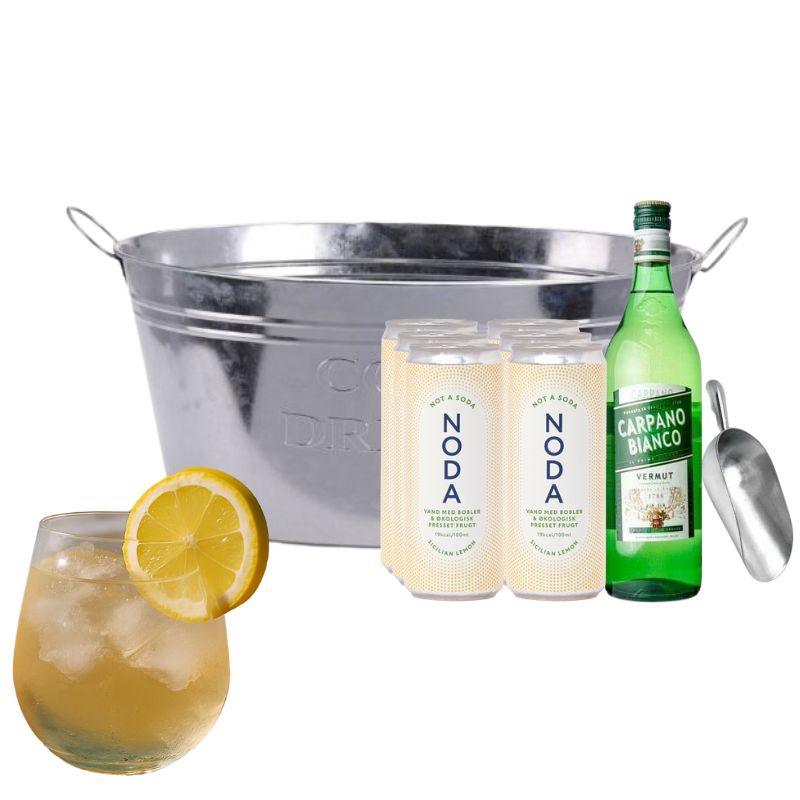 Produktbillede af Vermouth & Lemon Strandpakke/drinkspakke på tilbud – premium kvalitet og detaljer