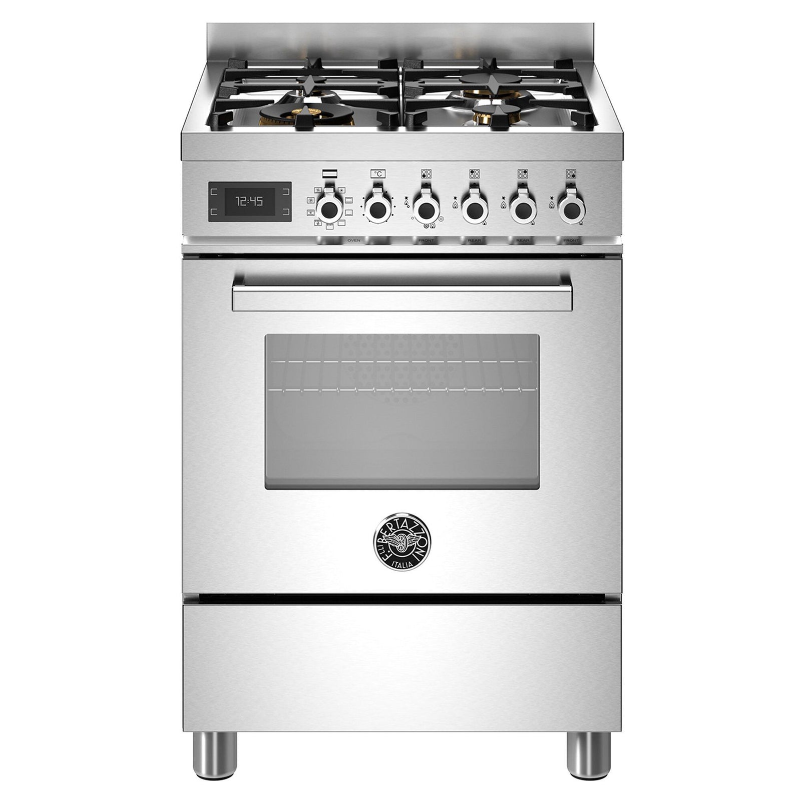 Bertazzoni Bertazzoni PRO64L1EXT Professional gaskomfur med ovn, 60 cm, rustfrit stål ❤ billede i brug (Gasblus)