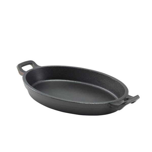 Produktbillede af Mini Oval Støbejerns Fad 24 x 17.3 x 3.4cm på tilbud i premium kvalitet