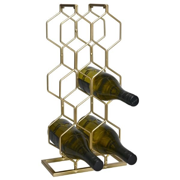 Vinreol i Metal Til 8 Flasker Guld ❤ Kæmpe udvalg i Koop ❤ Billig fragt og hurtig levering 2 - 5 hverdage - Varenummer: BAR-709176 / Ean: &