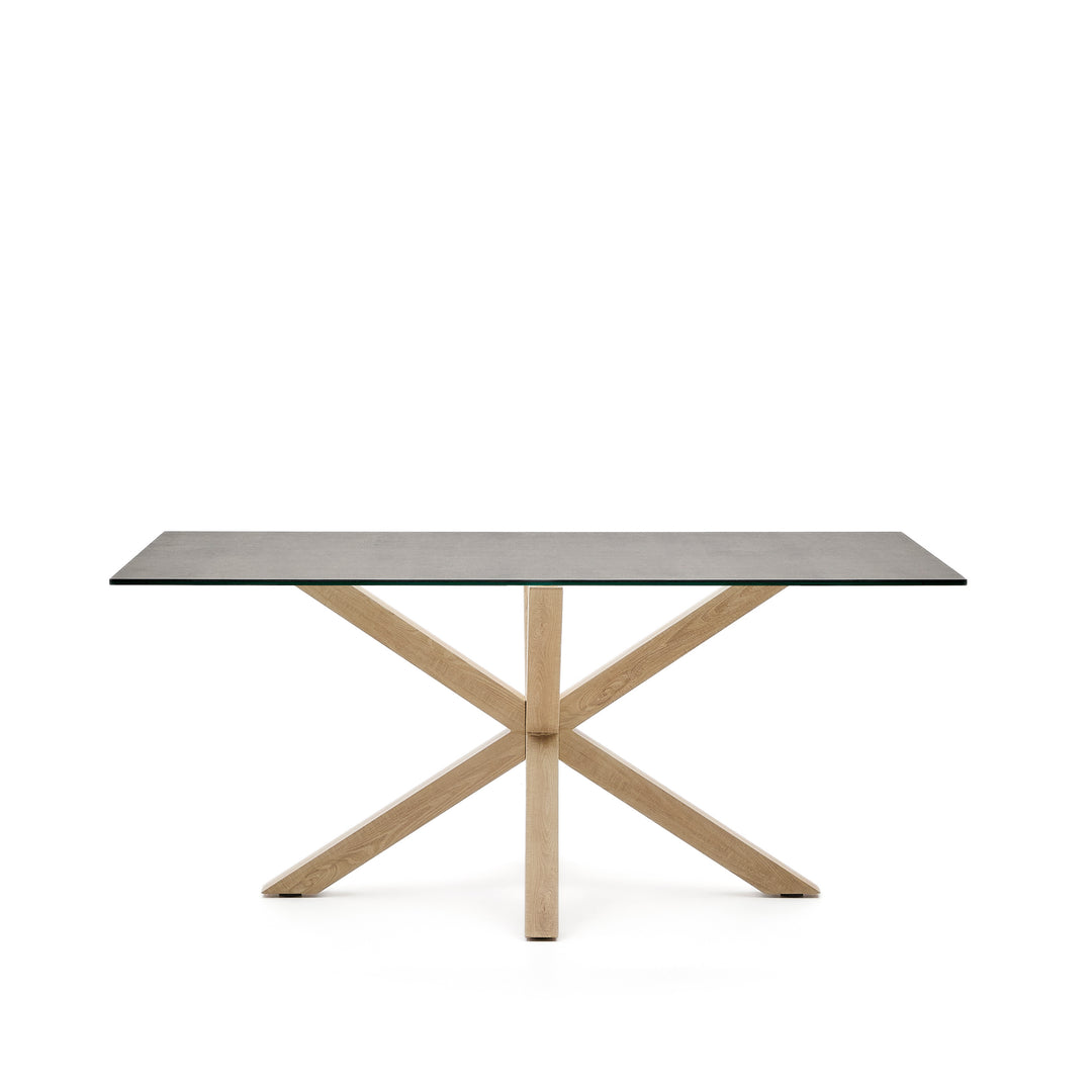 KAVE HOME Argo spisebord rektangulær Hightech Iron Moss keramik 160x90