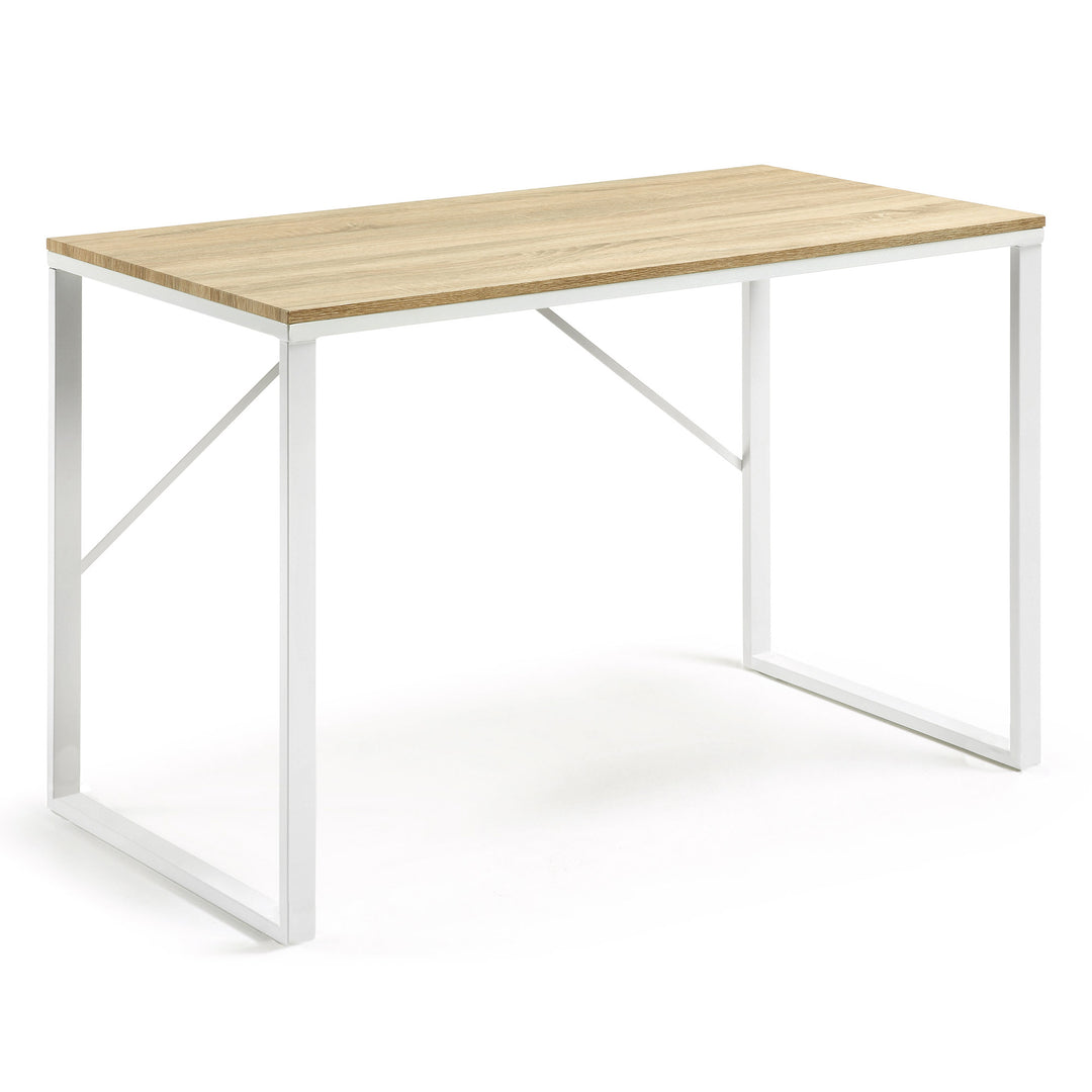 KAVE HOME Lisbet skrivebord hvid/natur metal/MDF rektangulær 120x60