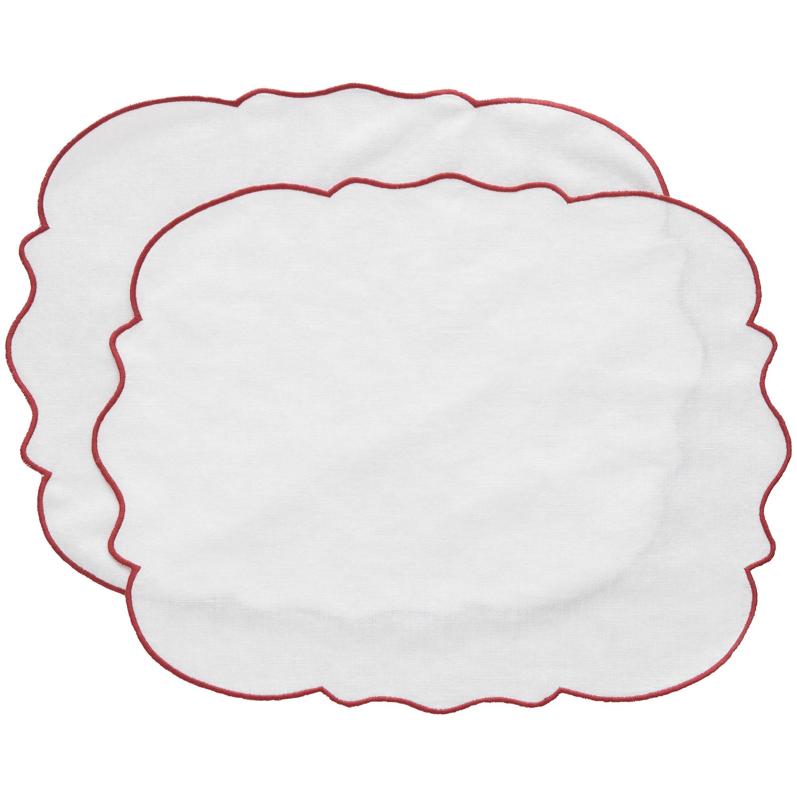 Decotique Decotique Gia dækkeserviet, burgundy/hvid, 2 stk. – produktvisning (Bordskåner)