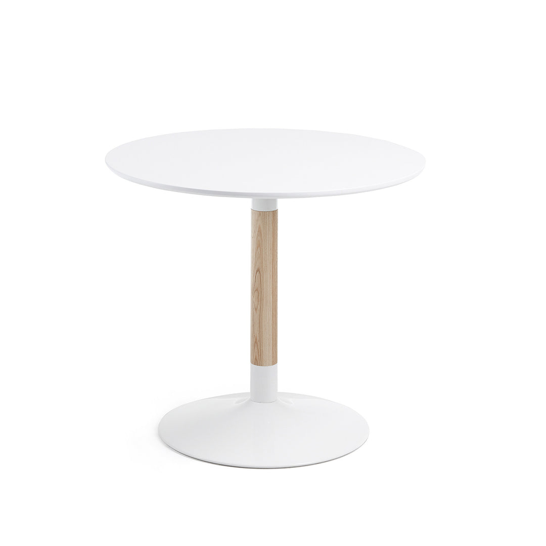 KAVE HOME TIC cafébord hvid/natur metal/asketræ rund Ø90