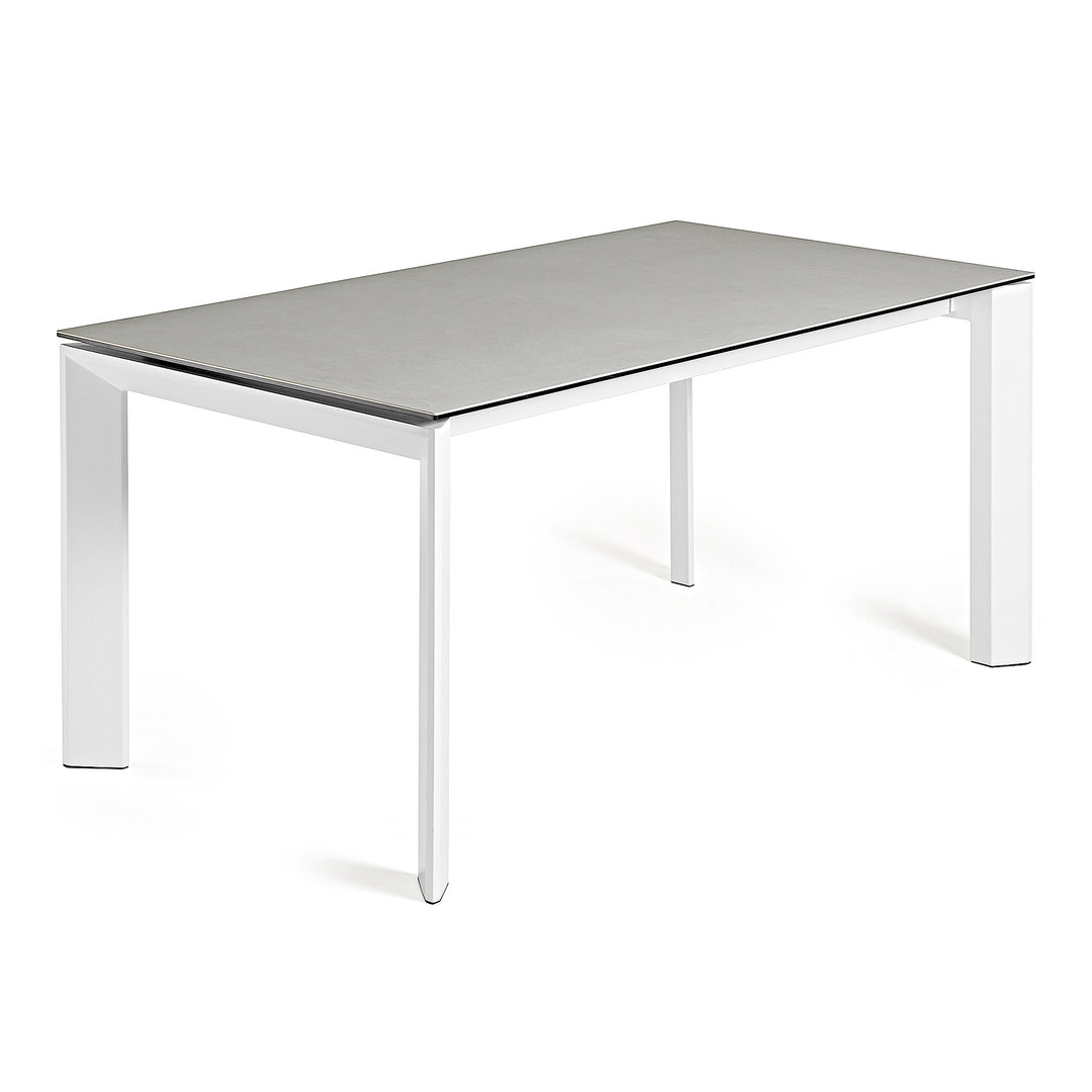 KAVE HOME Axis spisebord m. butterflybordplade Hydra Lead porcelæn og hvid stål 140 200