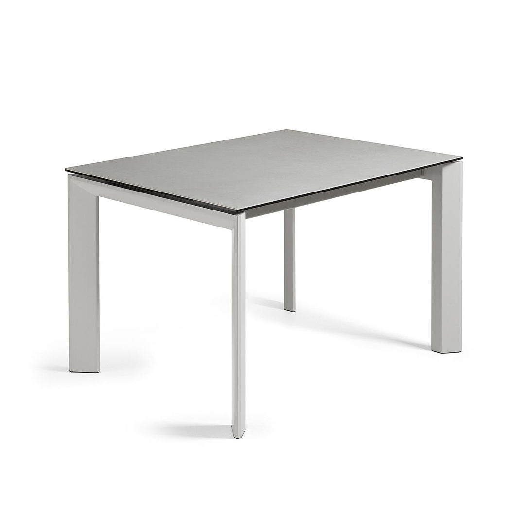 KAVE HOME Axis spisebord m. butterflybordplade Hydra Plomo porcelæn og grå stål 120 180