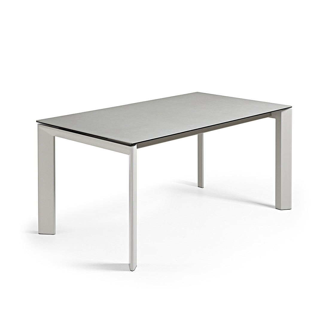 Produktbillede af KAVE HOME Axis spisebord m. butterflybordplade Hydra Lead porcelæn og grå stål 160 220 i premium kvalitet