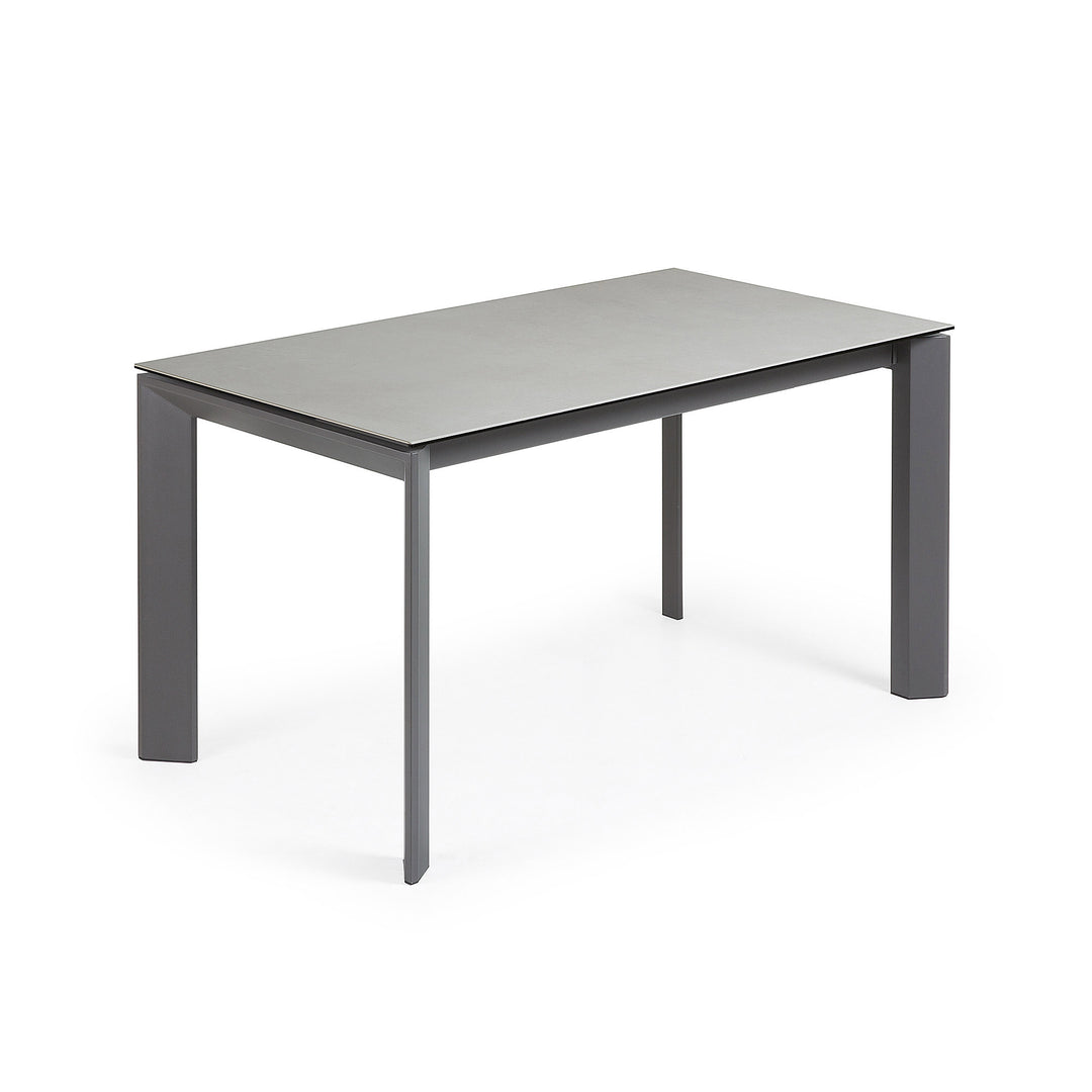 Produktbillede af KAVE HOME Axis spisebord m. butterflybordplade Hydra Lead porcelæn/antracitgrå stål 140 200 i premium kvalitet