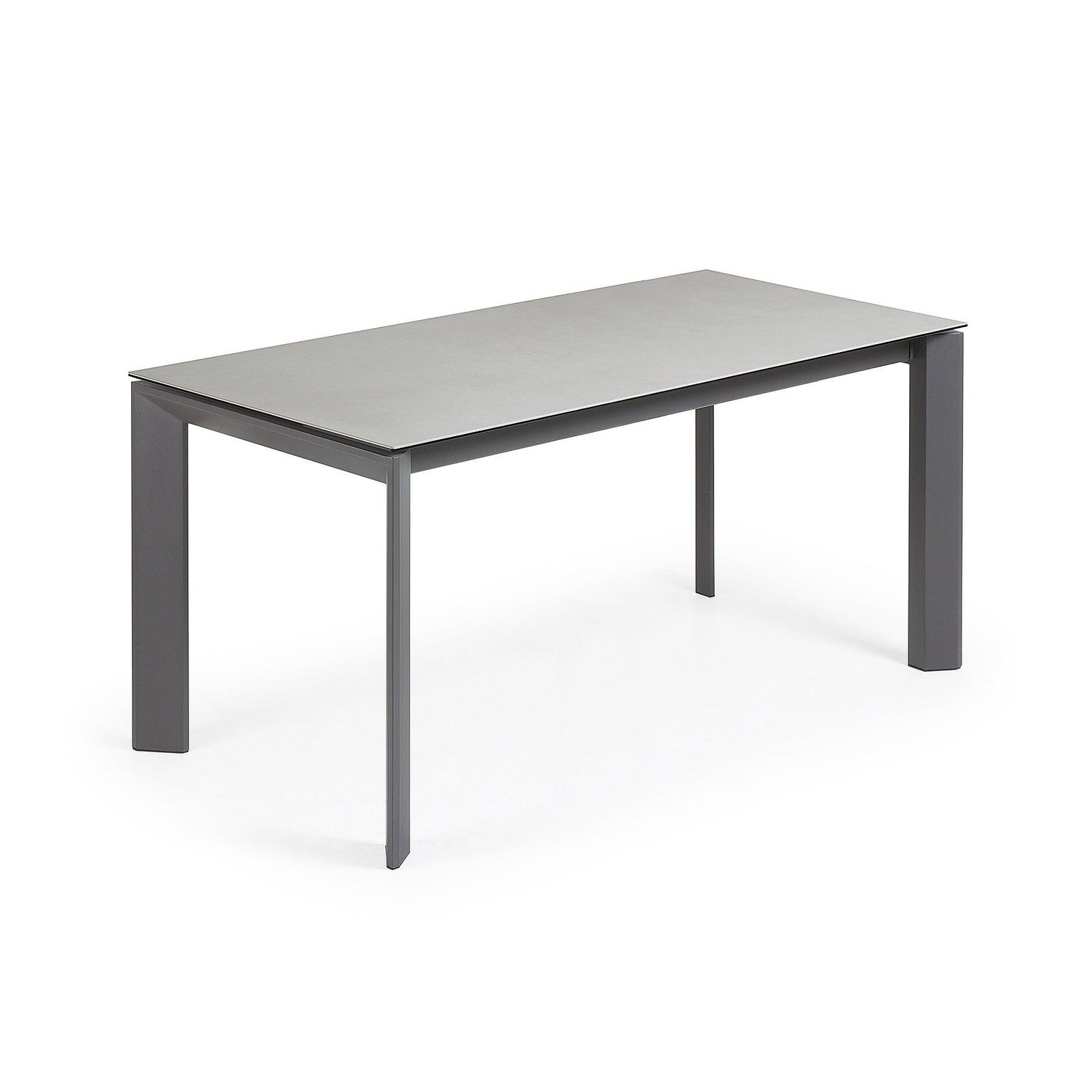 Produktbillede af KAVE HOME Axis spisebord m. butterflybordplade Hydra Lead porcelæn/antracitgrå stål 160 220 i premium kvalitet