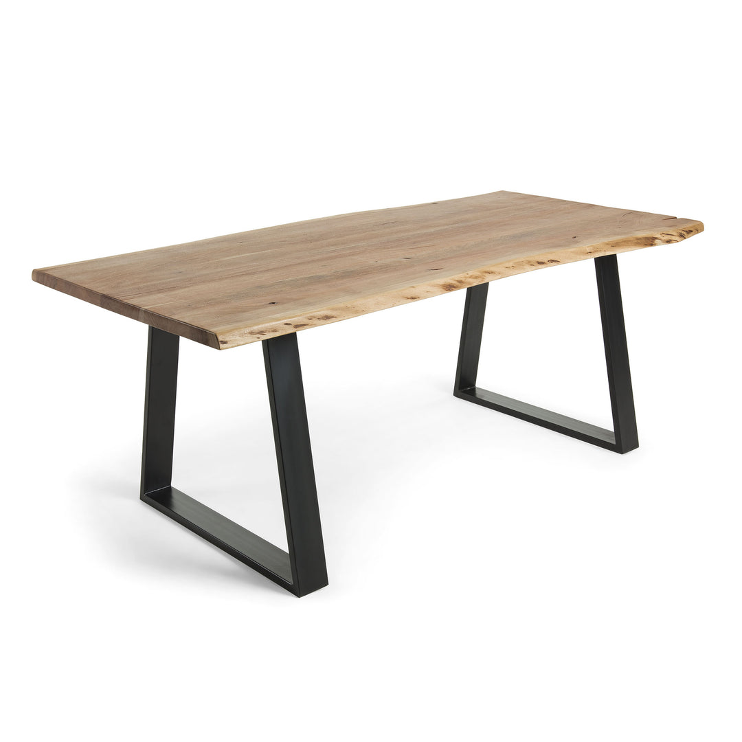 KAVE HOME Sono spisebord natur/sort akacietræ/metal rektangulær 160x90